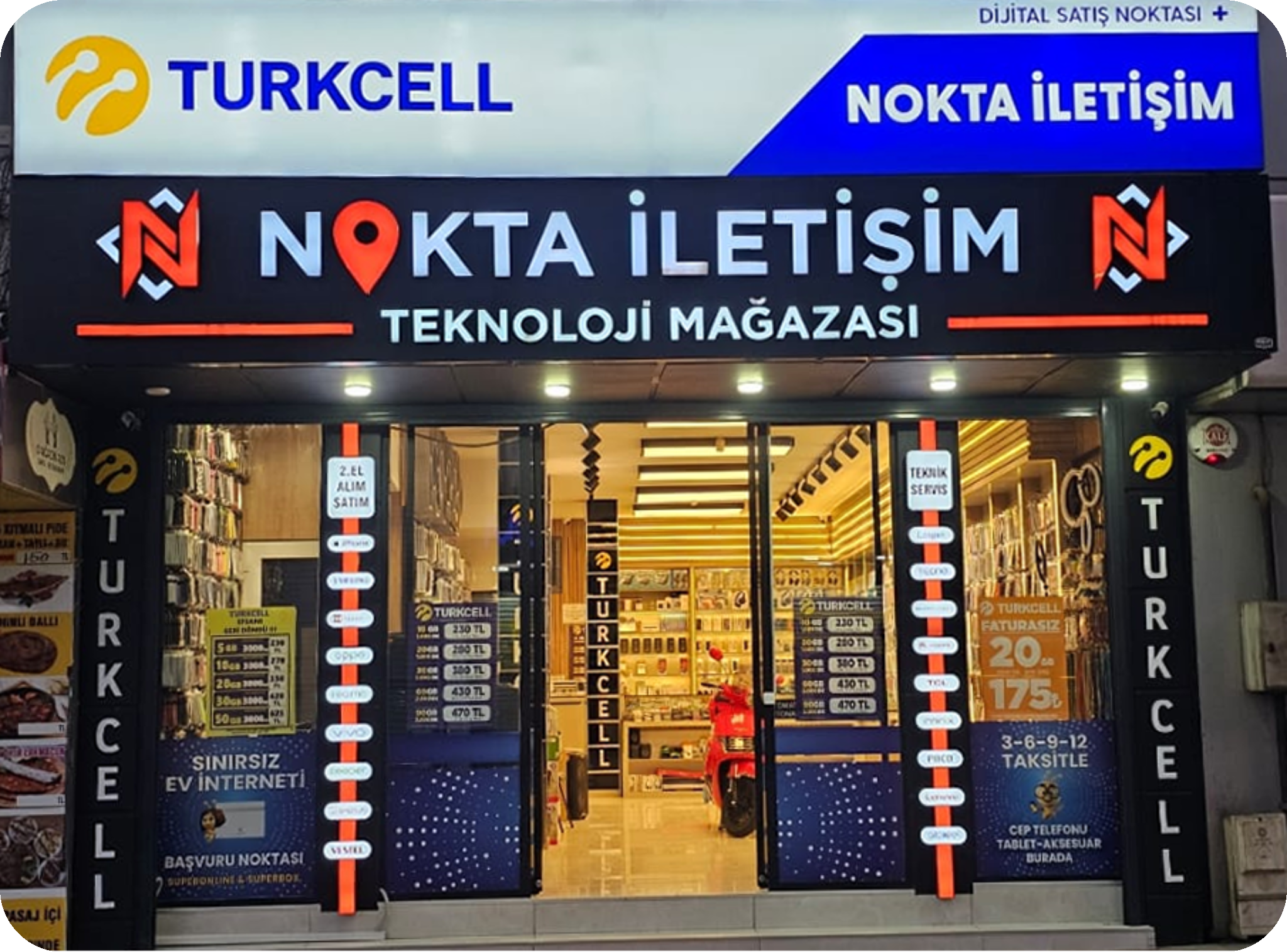 Nokta İletişim akşam mağaza görseli